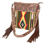 American Darling Signature Crossbody Hand Tooled Saddle Blanket Genuine Leather Women Bag Western Handbag Purse