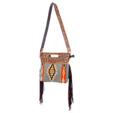 American Darling Clutch Hand Tooled Saddle Blanket Genuine Leather Women Bag Western Handbag Purse