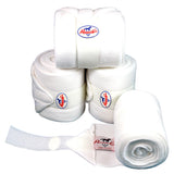 White Professional Choice Tack Horse Leg Pile Fleece Polo Wrap Set Of 4