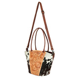 American Darling Hand Tooled Hair On Genuine Leather Women Bag Western Handbag Purse