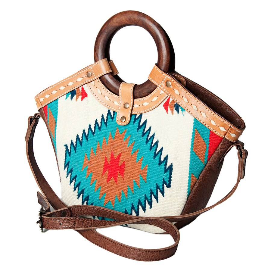 American Darling Tote Bag Genuine Leather Western Shoulder Purse with Buck stitched Detail and YKK Zipper