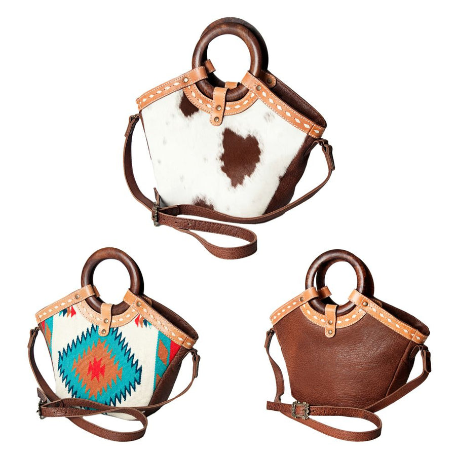 American Darling Tote Bag Genuine Leather Western Shoulder Purse with Buck stitched Detail and YKK Zipper