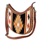 American Darling Hand Tooled Saddle Blanket Genuine Leather Women Bag Western Handbag Purse