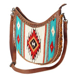 American Darling Hand Tooled Saddle Blanket Genuine Leather Women Bag Western Handbag Purse