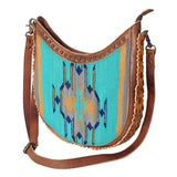 American Darling Hand Tooled Saddle Blanket Genuine Leather Women Bag Western Handbag Purse