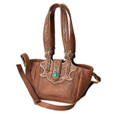 American Darling Hand Tooled Genuine Leather Women Bag Western Handbag Purse