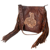 American Darling Hand Tooled Genuine Leather Women Bag Western Handbag Purse