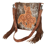 American Darling Hand Tooled Genuine Leather Women Bag Western Handbag Purse