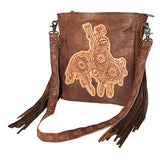 American Darling Hand Tooled Genuine Leather Women Bag Western Handbag Purse