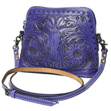 American Darling Hand Tooled Genuine Leather Women Bag Western Handbag Purse