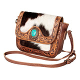 American Darling Hand Tooled Saddle Blanket Genuine Leather Women Bag Western Handbag Purse