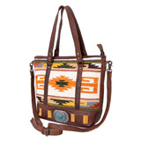 American Darling Tote Saddle Blanket Genuine Leather Western Women Bag Handbag Purse | Travel Bags College Casual