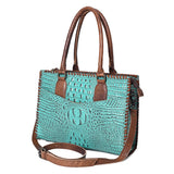 American Darling Crocodile Embossed Genuine Leather Women Bag Western Handbag Purse