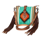 American Darling Hand Tooled Saddle Blanket Genuine Leather Women Bag Western Handbag Purse