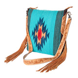 American Darling Saddle Blanket Genuine Leather Women Bag Western Handbag Purse