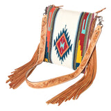 American Darling Saddle Blanket Genuine Leather Women Bag Western Handbag Purse