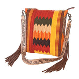 American Darling Saddle Blanket Genuine Leather Women Bag Western Handbag Purse