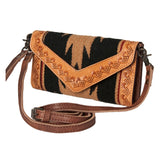 American Darling Hand Tooled Saddle Blanket Genuine Leather Women Bag Western Handbag Purse