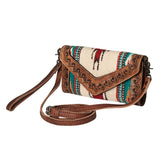 American Darling Hand Tooled Saddle Blanket Genuine Leather Women Bag Western Handbag Purse