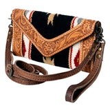 American Darling Hand Tooled Saddle Blanket Genuine Leather Women Bag Western Handbag Purse