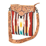 American Darling Hand Tooled Saddle Blanket Genuine Leather Women Bag Western Handbag Purse