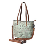 American Darling Tote Crocodile Embossed Genuine Leather Women Bag Western Handbag Purse