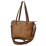 American Darling Tote Crocodile Embossed Genuine Leather Women Bag Western Handbag Purse