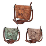 American Darling Crocodile Embossed Genuine Leather Women Bag Western Handbag Purse