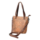 American Darling Tote Crocodile Embossed Genuine Leather Women Bag Western Handbag Purse