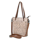 American Darling Tote Crocodile Embossed Genuine Leather Women Bag Western Handbag Purse