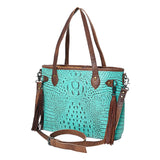 American Darling Crocodile Embossed Genuine Leather Women Bag Western Handbag Purse