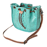 American Darling Crocodile Embossed Genuine Leather Women Bag Western Handbag Purse