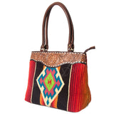 American Darling Tote Hand Tooled Saddle Blanket Genuine Leather Women Bag Western Handbag Purse