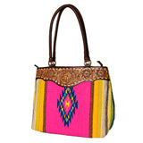 American Darling Tote Hand Tooled Saddle Blanket Genuine Leather Women Bag Western Handbag Purse