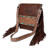 American Darling Large Crossbody Hand Tooled Genuine Leather Women Bag Western Handbag Purse