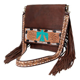 American Darling Large Crossbody Hand Tooled Genuine Leather Women Bag Western Handbag Purse