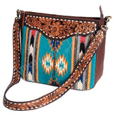 American Darling Large Crossbody Hand Tooled Saddle Blanket Genuine Leather Women Bag Western Handbag Purse