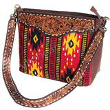 American Darling Large Crossbody Hand Tooled Saddle Blanket Genuine Leather Women Bag Western Handbag Purse