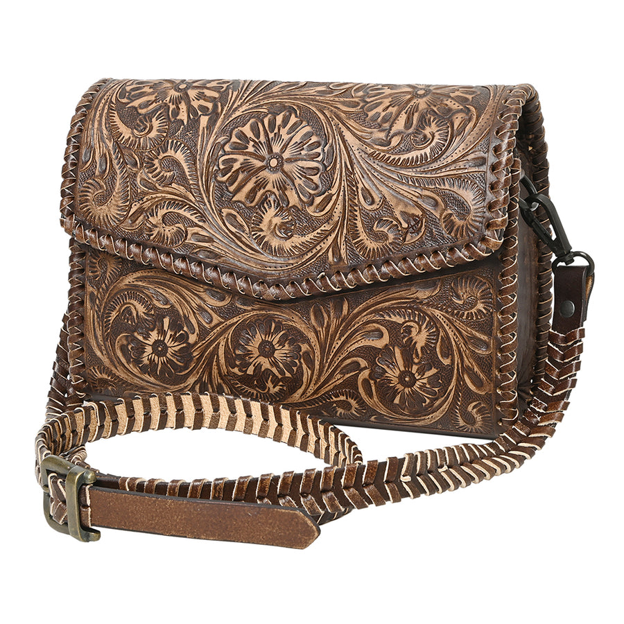 American Darling Wallet Hand Tooled Genuine Leather Western Women Bag | Wristlet Travel