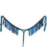 Hilason Horse Flat Braided Paracord Crystal Fringes Breast Collar