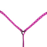 Hilason Horse Breast Collar  Braided Paracord Pink / Black