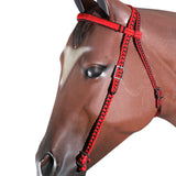 Black Horse Bridle Headstall Flat Braided Paracord By Hilason