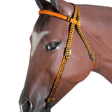 Black Horse Bridle Headstall Flat Braided Paracord By Hilason