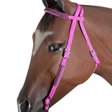 Horse Bridle Headstall Flat Braided Paracord Crystal Hilason