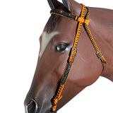 Horse Bridle Headstall Flat Braided Paracord Crystal Hilason