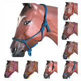 Hilason Western Horse Braided Poly Rope Crystal Accents Tack Halter