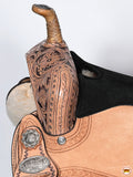 Hilason Western Horse American Leather Barrel Flex Tree Trail Child Saddle