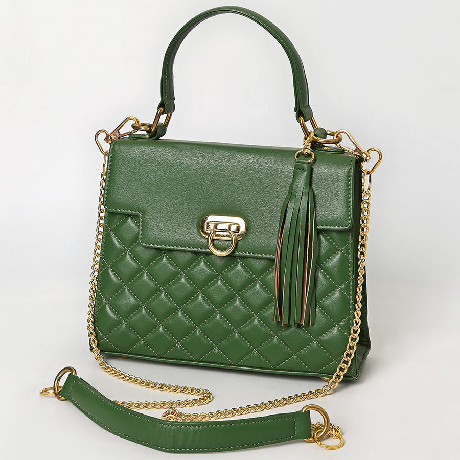 Never Mind Western Cross Body Genuine Leather Handbag Purse Wallet Bag For Women Girls Green - Uhorse