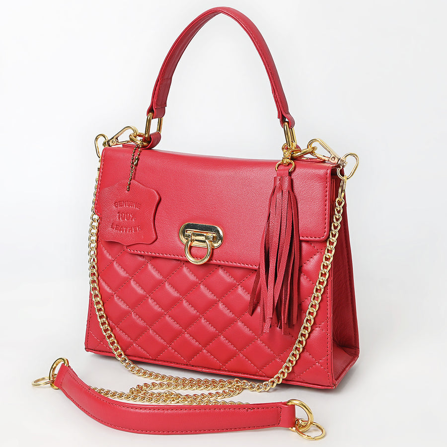 Never Mind Western Cross Body Genuine Leather Handbag Purse Wallet Bag For Women Girls Red - Uhorse