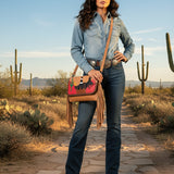 American Darling Clutch Genuine Leather Women Bag Western Handbag Purse